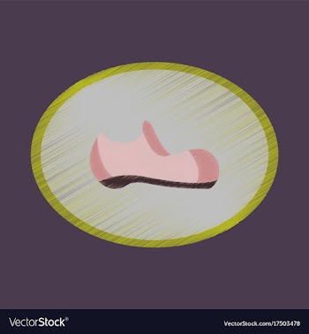 Flat shading style icon fashion footwear man shoe vector image