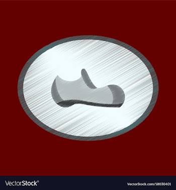 Flat shading style icon fashion footwear man shoe vector image