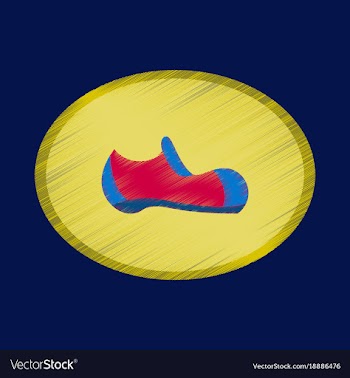 Flat shading style icon fashion footwear man shoe vector image