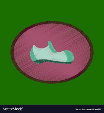 Flat shading style icon fashion footwear man shoe vector image