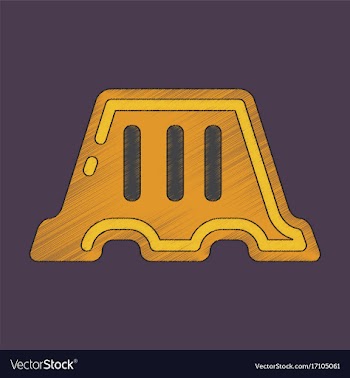 Flat shading style icon fence vector image