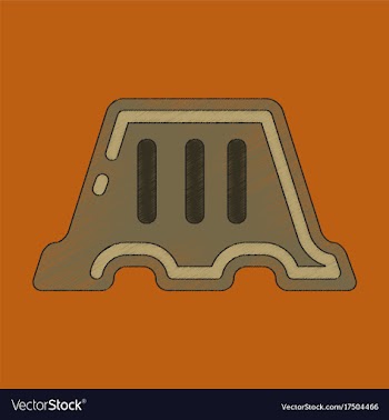 Flat shading style icon fence vector image