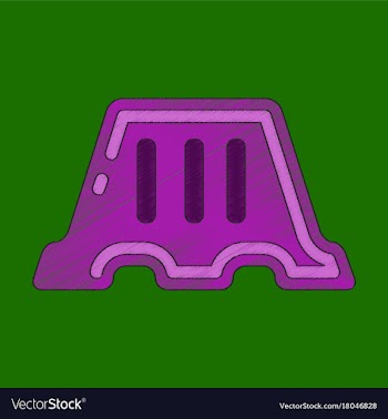 Flat shading style icon fence vector image