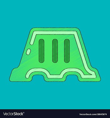 Flat shading style icon fence vector image