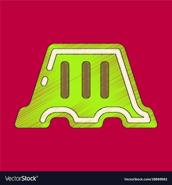 Flat shading style icon fence vector image