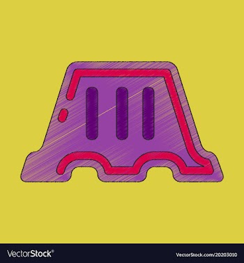 Flat shading style icon fence vector image