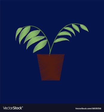 Flat shading style icon ficus vector image