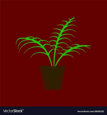 Flat shading style icon ficus vector image