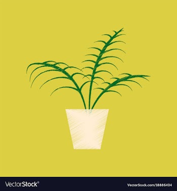Flat shading style icon ficus vector image