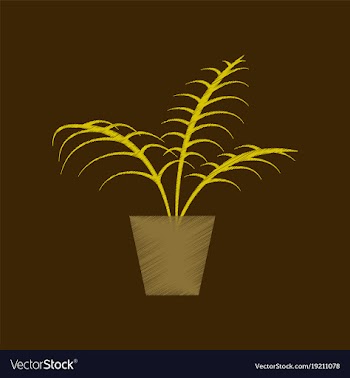 Flat shading style icon ficus vector image