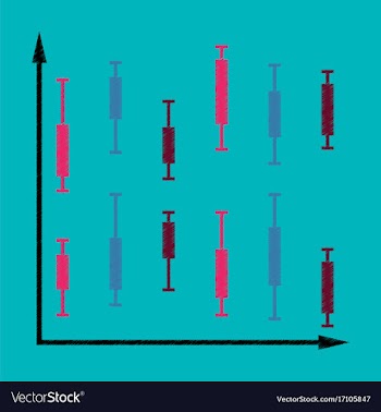Flat shading style icon financial schedule vector image