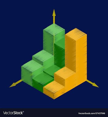Flat shading style icon financial schedule vector image