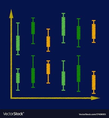 Flat shading style icon financial schedule vector image
