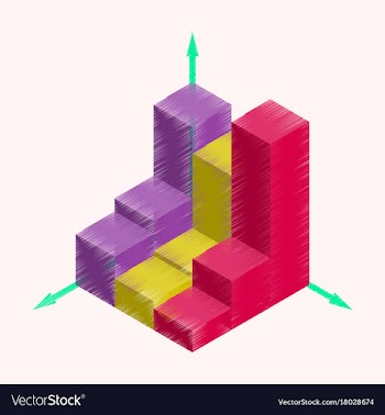 Flat shading style icon financial schedule vector image