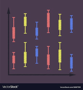Flat shading style icon financial schedule vector image