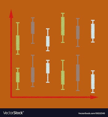Flat shading style icon financial schedule vector image