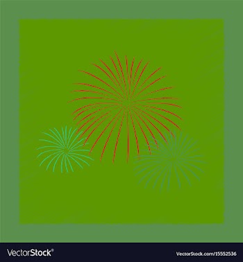 Flat shading style icon firework vector image