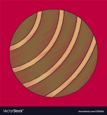 Flat shading style icon fitball vector image