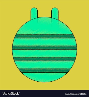 Flat shading style icon fitball vector image