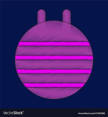 Flat shading style icon fitball vector image