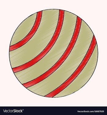 Flat shading style icon fitball vector image