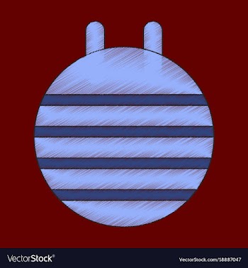 Flat shading style icon fitball vector image