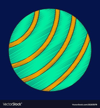 Flat shading style icon fitball vector image