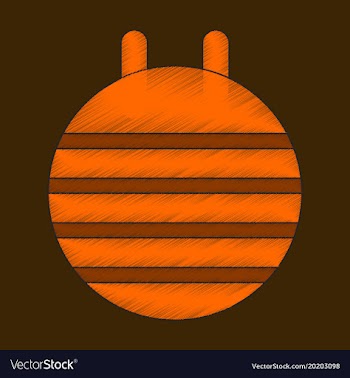 Flat shading style icon fitball vector image