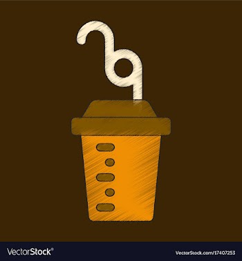 Flat shading style icon fitness cocktail vector image