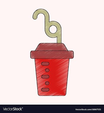 Flat shading style icon fitness cocktail vector image