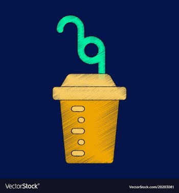 Flat shading style icon fitness cocktail vector image