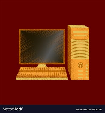 Flat shading style icon fixed computer vector image
