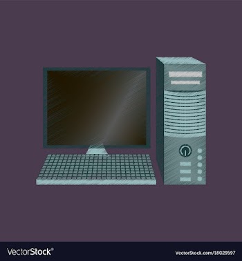 Flat shading style icon fixed computer vector image