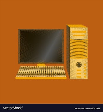 Flat shading style icon fixed computer vector image