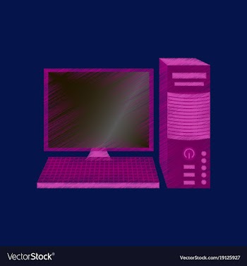 Flat shading style icon fixed computer vector image