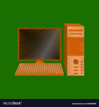 Flat shading style icon fixed computer vector image
