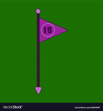Flat shading style icon flag number vector image