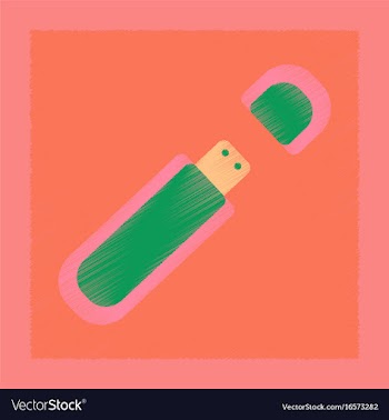 Flat shading style icon flash drive vector image