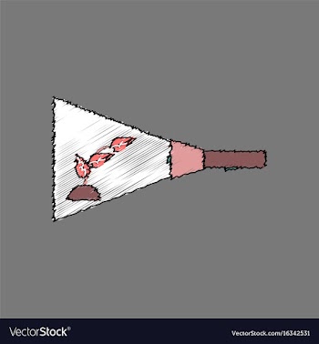 Flat shading style icon flashlight and plant vector image