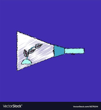 Flat shading style icon flashlight and plant vector image