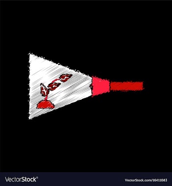 Flat shading style icon flashlight and plant vector image