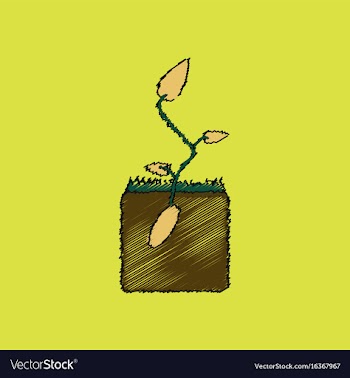 Flat shading style icon flower buds vector image