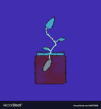 Flat shading style icon flower buds vector image