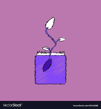 Flat shading style icon flower buds vector image