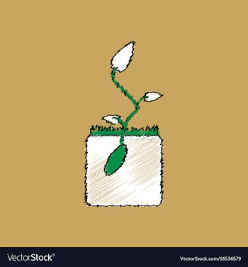 Flat shading style icon flower buds vector image