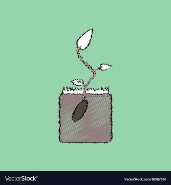 Flat shading style icon flower buds vector image