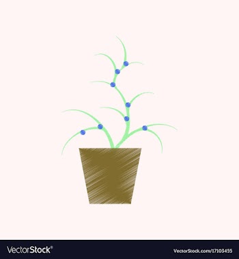 Flat shading style icon flower in pot aloe vector image