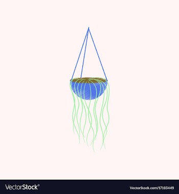 Flat shading style icon flower pot vector image