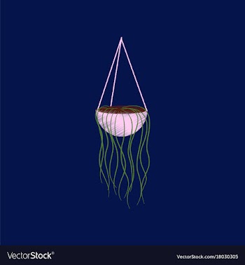 Flat shading style icon flower pot vector image
