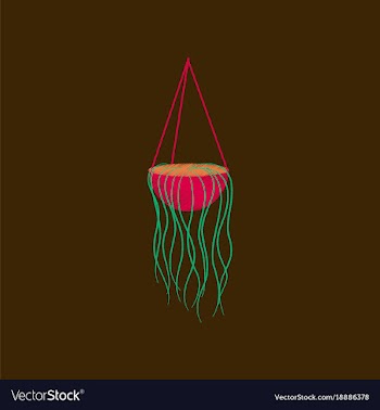 Flat shading style icon flower pot vector image